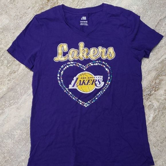 NBA GIRLS LARGE  10/12 LOS ANGELES LAKERS TEE - Picture 2 of 4